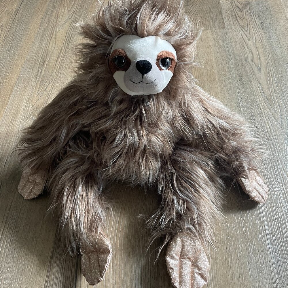 Trov Sloth Plush Toy Glitter Feet and Hands 20" Tall!